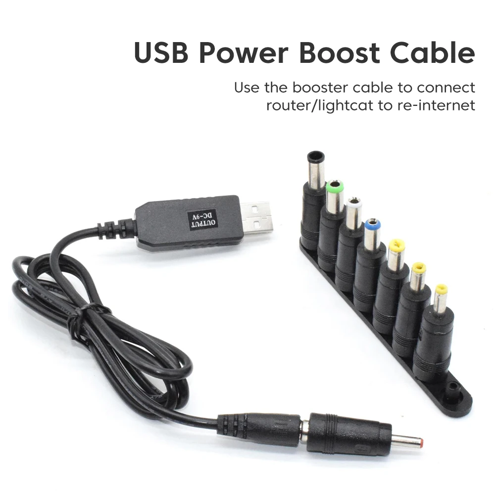 Кабелен конектор Elough WiFi за Powerbank, USB-кабел dc от 5 до 12 В, в повишаващ преобразувател, нагоре кабел за Wifi-рутер, модем, вентилатор, динамика . ' - ' . 3