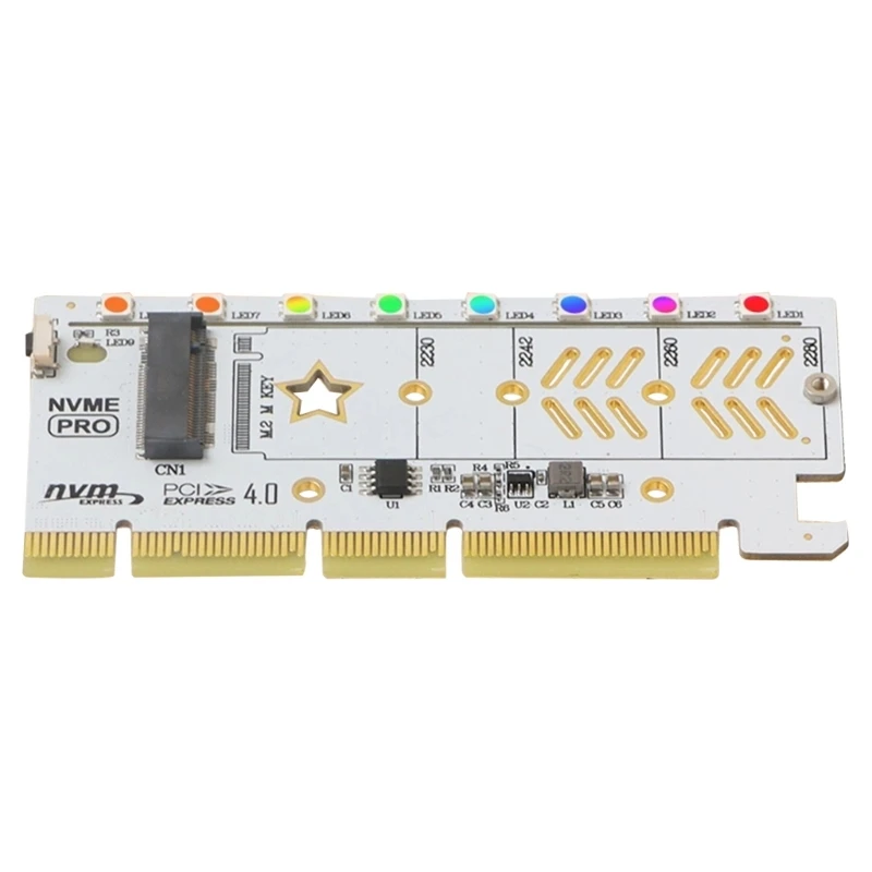 Адаптер NVMe PCIe, .2 NVME SSD за PCI-e 4.0 x16 Такса за разширяване на хост контролер за настолни КОМПЮТРИ Поддръжка 2230-2280 . ' - ' . 3