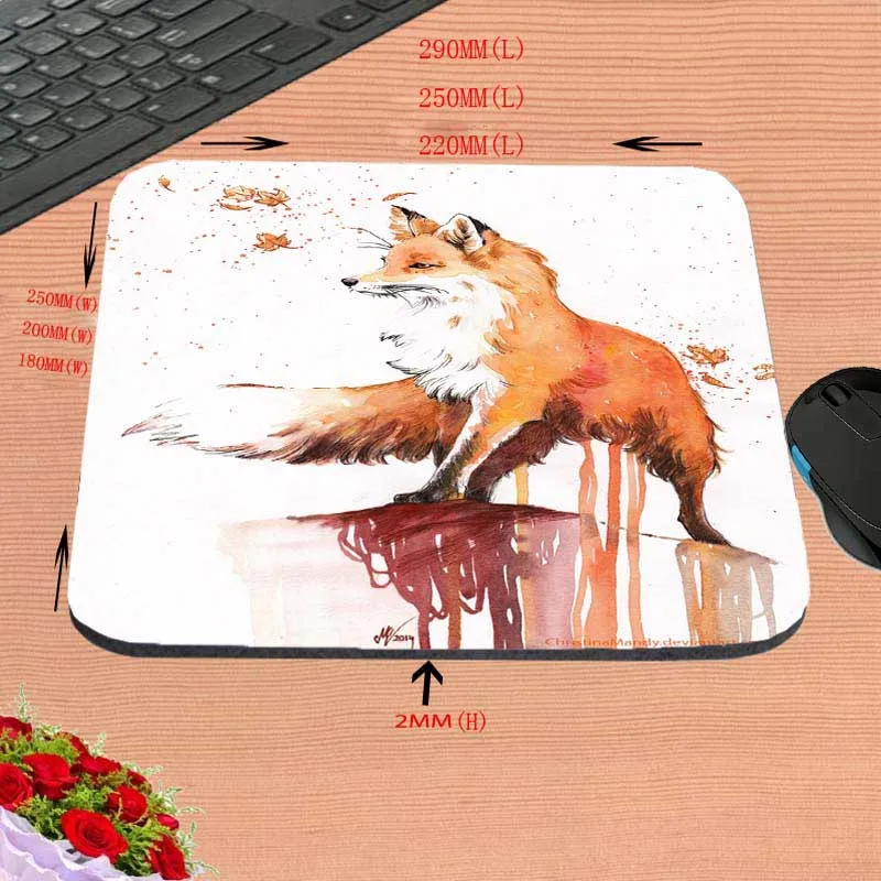 Mairuige Евтини най-Добрите Забавни Животни Deserts Ear Fox Забавен Потребителски Подложка за Мишка с размери 18*22 см и 25*29 см и 25*20 см В подарък . ' - ' . 3