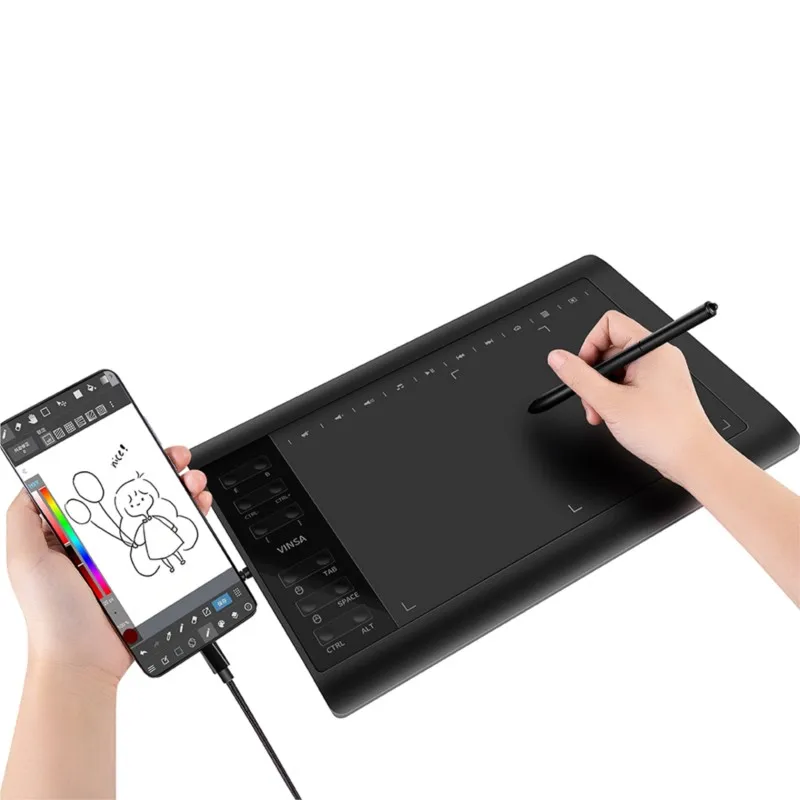 Стилус Преносим цифров таблет Свързване на мобилен телефон, цифров таблет за рисуване налягане Интерактивен графичен таблет за рисуване 1бр . ' - ' . 3