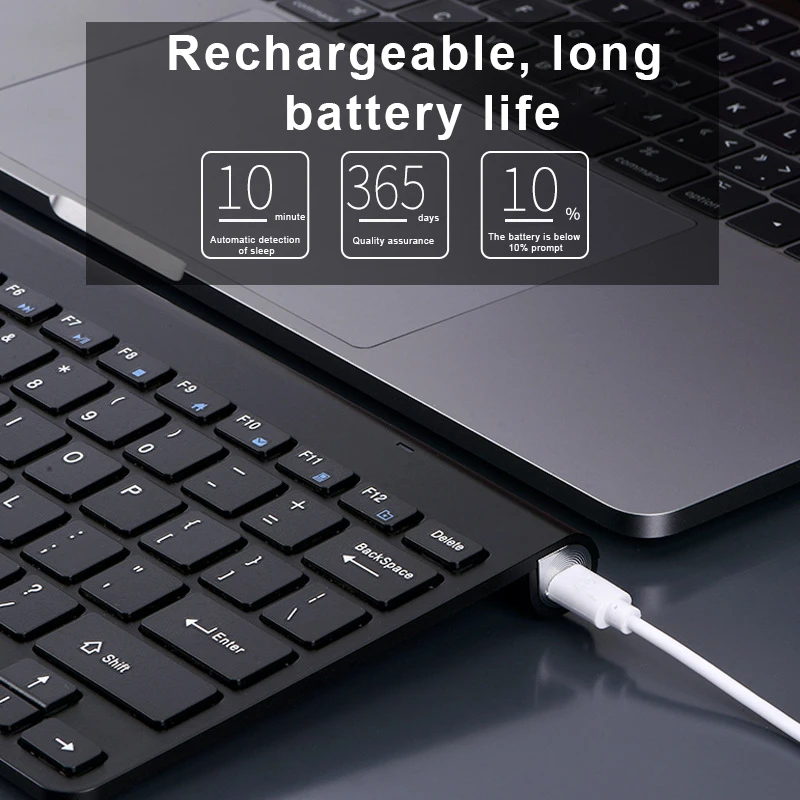 Безжичната акумулаторна клавиатура RYRA и набор на мишката 78 клавиши водоустойчив мини-клавиатура 2,4 G Usb-за зареждане на вашия компютър Apple Mac PC . ' - ' . 3