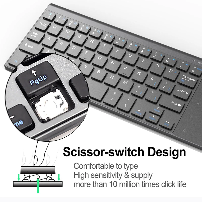 Универсална безжична клавиатура 2.4 G с цифров сензорен панел мишката тънка цифрова клавиатура за настолен компютър с Android Windows на лаптоп КОМПЮТЪР ТЕЛЕВИЗИЯ кутия . ' - ' . 3