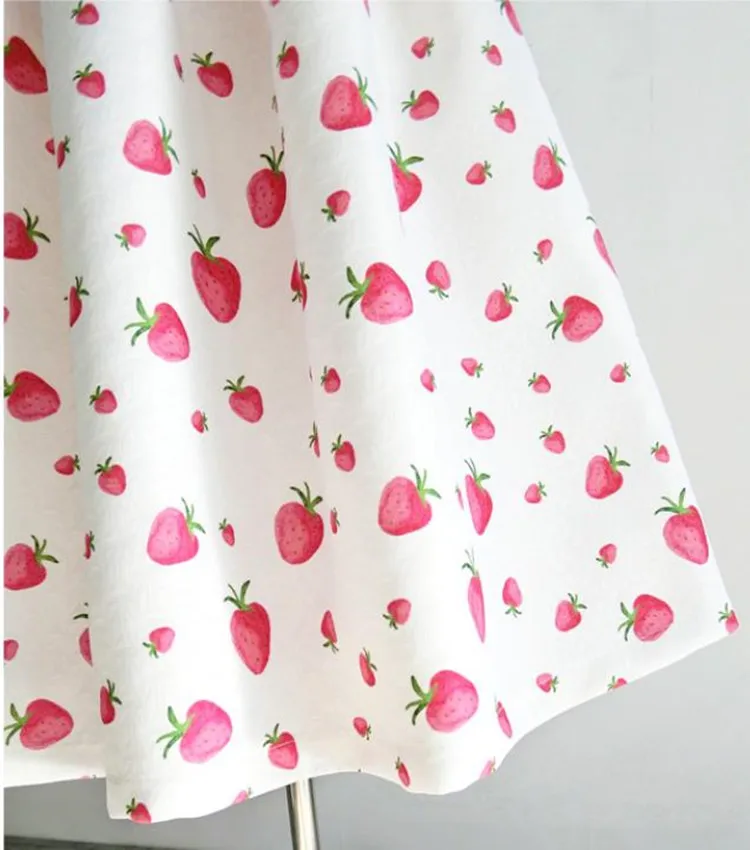 Пролет-лято жакард бални поли с принтом ягоди, дамски чадъри за партита с висока талия . ' - ' . 4
