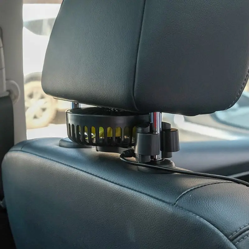 Универсален автомобилен кука, облегалка на задната седалка на колата, 3-високоскоростен USB вентилатор 5, с ключ, вентилатор, охлаждане на въздуха, за кола, камион, suv, лодки . ' - ' . 4