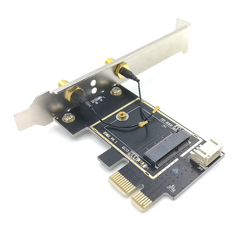 M. 2 NGFF Безжична карта на PCI адаптер с 2 антени NGFF M2 WiFi Bluetooth карта за AX210 AX200 9260 8265 7260 . ' - ' . 4