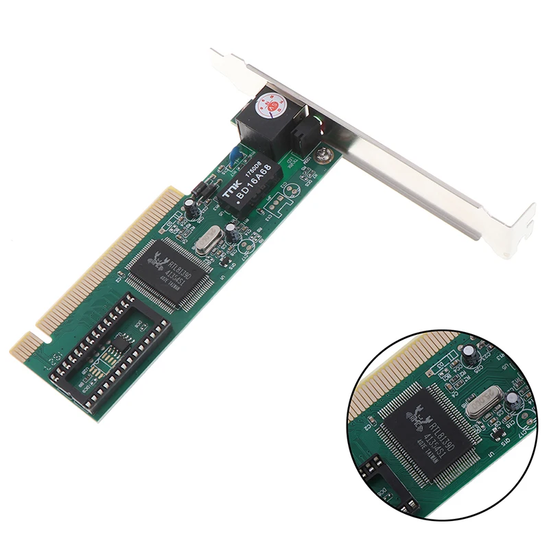 PCI RTL8139D 10/100 М 10/100 Mbps RJ-45 Ethernet Мрежова карта Lan PCI Мрежова карта . ' - ' . 4