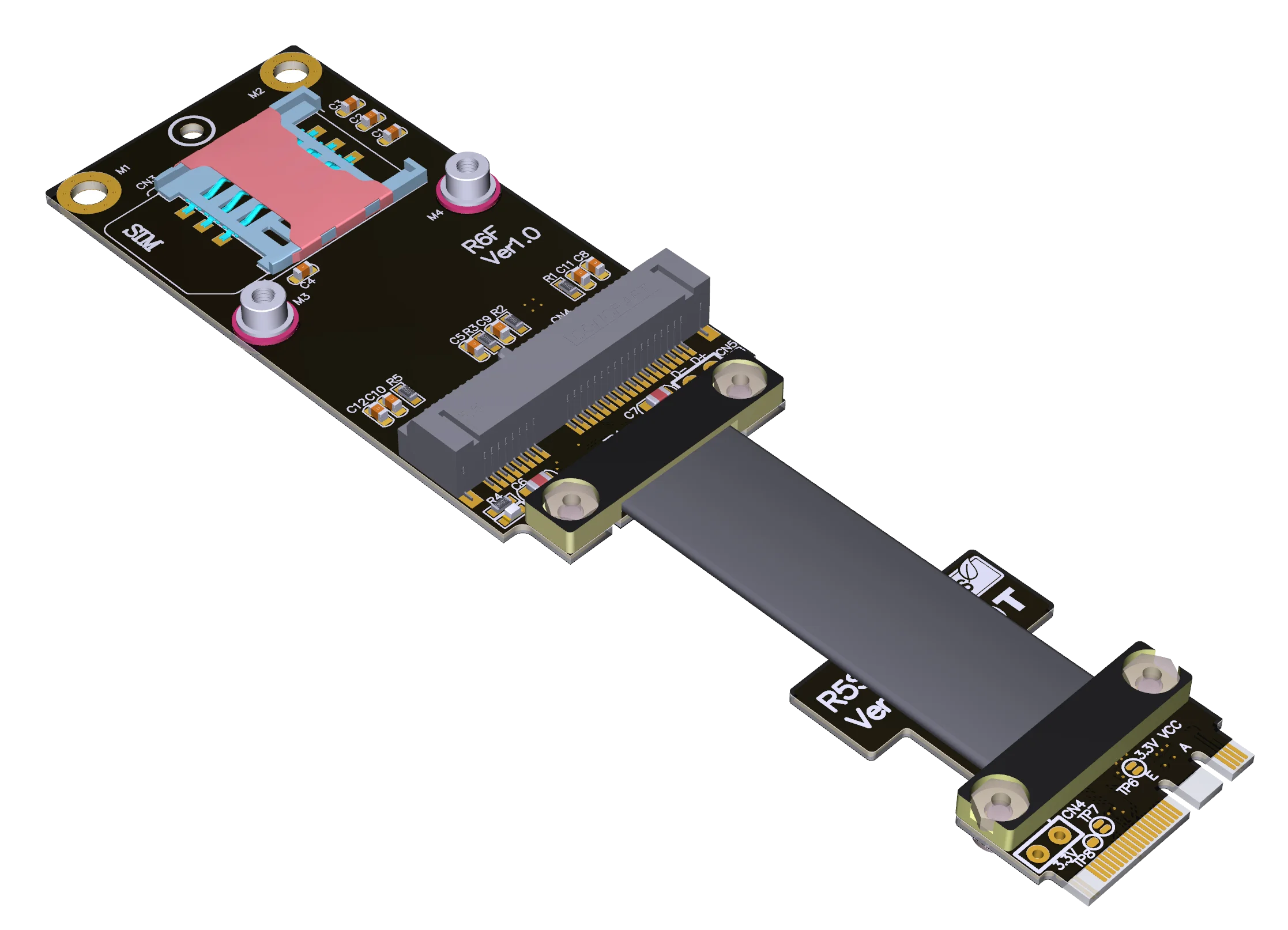 Интерфейс Wi-Fi ADT M. 2 (A. E. EY) до удлинительному кабел mini PCI-E R56SF 3 ~ 100 см . ' - ' . 4