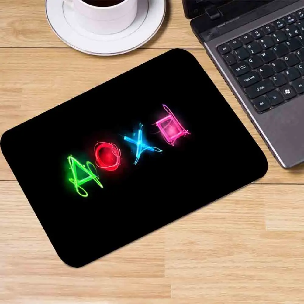 Най-продаваният малък подложка за мишка 22x18 см, с цветни черен фон модел Маса за лаптоп за Ежедневна офис геймърска подложка за мишка Игрална маса . ' - ' . 4