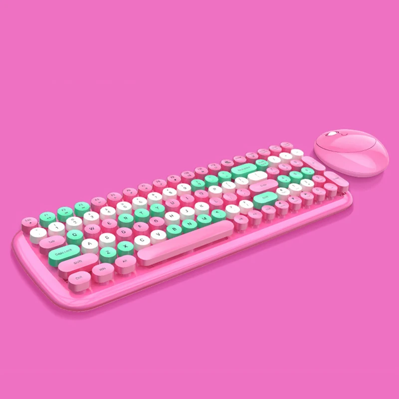 детска клавиатура и мишка комбинираната Безжични клавиатура и мишка Pink Girl Сърце . ' - ' . 4