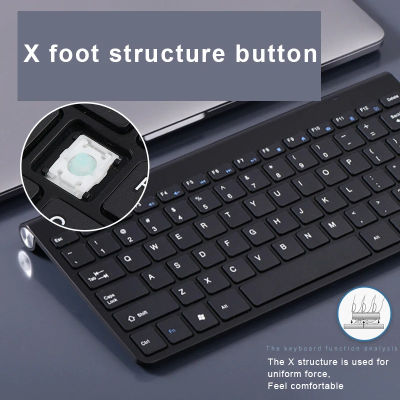 Безжичната акумулаторна клавиатура RYRA и набор на мишката 78 клавиши водоустойчив мини-клавиатура 2,4 G Usb-за зареждане на вашия компютър Apple Mac PC . ' - ' . 4