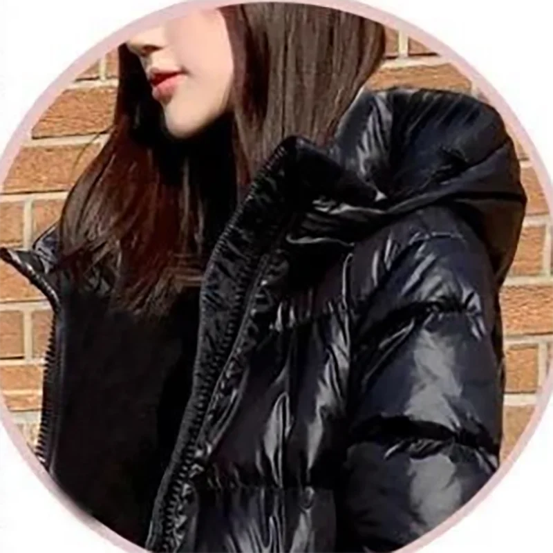2023 Дамски памучен яке с дълъг светло лице, с модерна лекота, елегантен и изискан топло палто, зимни офис женски изолирана паркове . ' - ' . 5