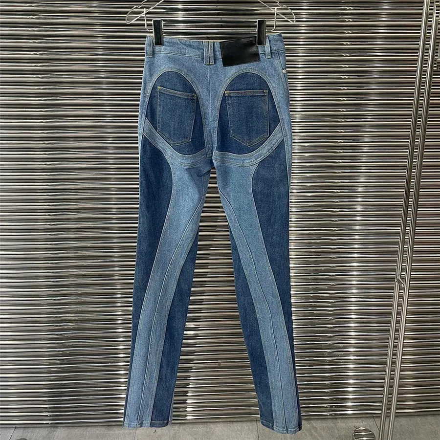 трафика на 2023 дамски дънки y2k памучен ред, дамски панталони с висока талия, нова мода, висококачествени ежедневни сини дънки, сутиен . ' - ' . 5