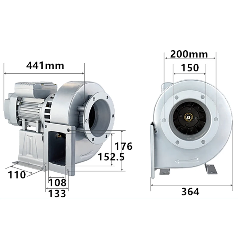 Вентилатор за котел YN5-47 Висока центробежен вентилатор, вентилатор 380 В, малък вентилатор, индустриален вентилатор-охлюв . ' - ' . 5