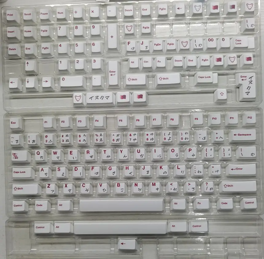 GMK 128 Комбинации Grumpy Bear Keycaps Череша Профил на PBT сублимационен печат Клавиатура С Боя Keycaps За MX Превключватели Потребителски Механични Клавиатури . ' - ' . 5