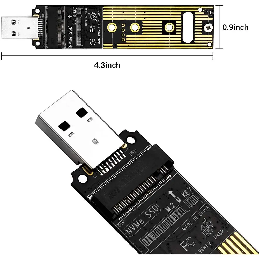M. 2 SSD към USB 3.1 Адаптер NVME Преносима карта с гореща Замяна Висока производителност Вътрешен Конвертор PCI-E за 2242/2260/2280 . ' - ' . 5