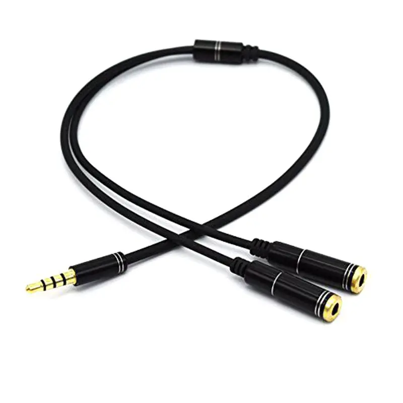 4-Полюсные Слушалки за постоянен ток, 3,5 мм Удължител за кабел за двойки линии 1/2, Аудиоадаптер 1/2 Преносимото Компютърно жак за слушалки . ' - ' . 5