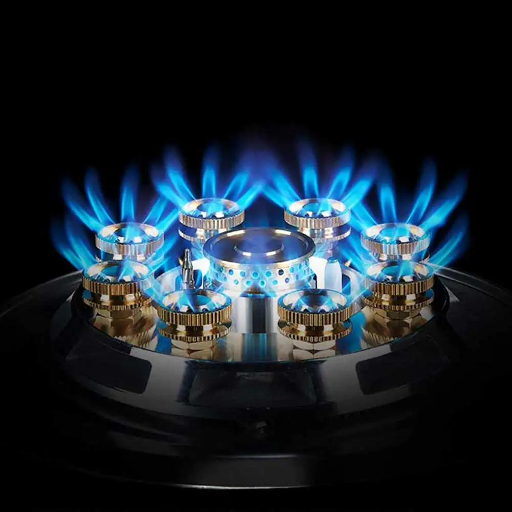 Timing Настолна готварска печка на газ плот панел на пропан-бутан газ, печка на природен газ за домакински вградена мощна газова печка Gasbrenner . ' - ' . 5