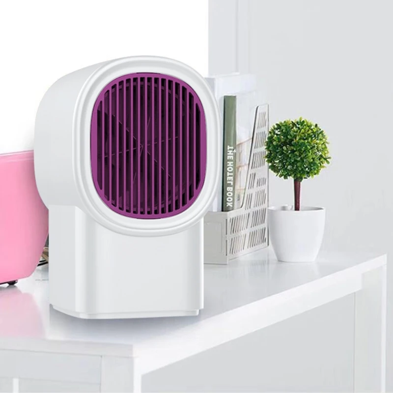 Мини-електрически нагревател с мощност 400 W, преносим за настолна вентилаторна печка, керамичен нагревателен фен PTC, вентилатор за топъл въздух, нагревател за дома за офиса за зимата . ' - ' . 5