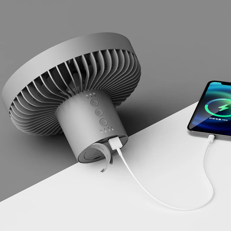 Мини вентилатор, Преносими вентилатори за охлаждане на Акумулаторни охладители на въздуха Usb Удобна помощна акумулаторна лампа фен 360 охладител Venty Camping . ' - ' . 5