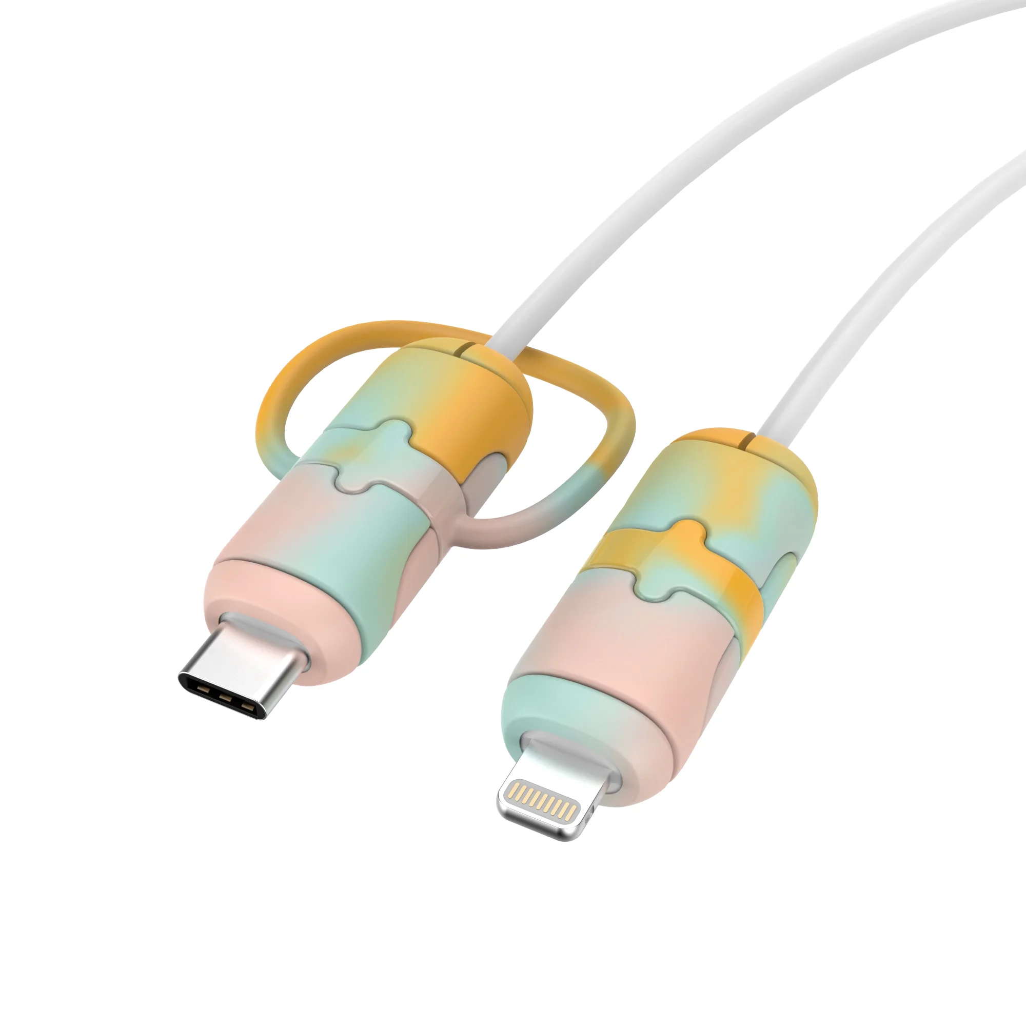 Силиконов защитен калъф за кабел за предаване на данни на мобилния телефон Тип, кабелна организатор USB кабел за данни, Зарядно устройство Line C Line Protector H3N1 . ' - ' . 5