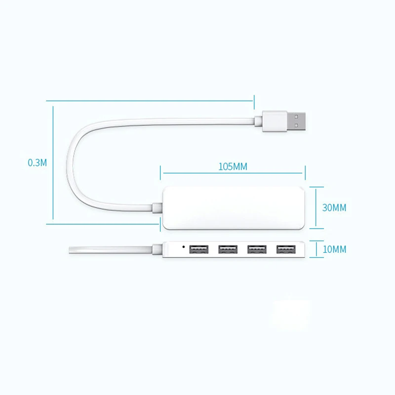 4 port хъб USB 2.0 хъб Мини разклонител за USB-адаптер станция ултра-преносим концентратор на данни USB сплитер . ' - ' . 5