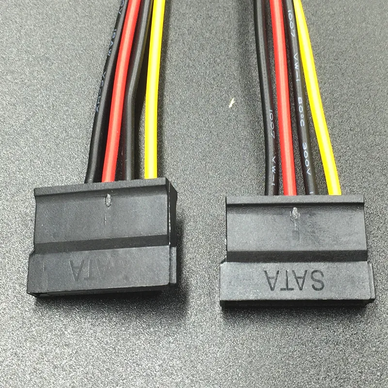 1 бр. кабел-захранващ адаптер Serial ATA, SATA и 4 Pin IDE Molex на 1/2/3 15-за контакт на твърдия диск Гореща акция по целия свят . ' - ' . 5