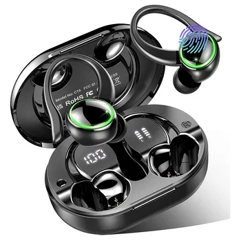 Безжични слушалки TWS слушалките с шумопотискане Слушалки 48 часа възпроизвеждане с заушниками слушалки, Bluetooth слушалки за ясни разговори