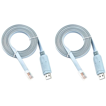 2X1, 8 М FTDI чип на USB към RJ45, USB към RS232 сериен към RJ45 кабел-адаптер CAT5 за конзоли