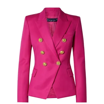 2020 Новите есенни модни елегантни блейзери за жени и якета, ежедневни двубортные блейзери с дълги ръкави за работа в офис, официални блейзери Lu1335