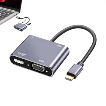 USB многопортовый адаптер за високоскоростен пренос на данни Type-c-VGA USB PD hub карта памет и четец на карти памет, Офис техника, за