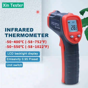 Xin Тестер Безконтактен Инфрачервен Термометър 12:1 За Измерване на Температурата на Челото на Възрастни, Деца Измерване на Температурата XT-400/XT-600