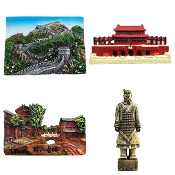 Китайските стикери за хладилник за пътуване, начало декор, туристически сувенири, магнити за хладилник от смола, магнитни стикери на Великата стена