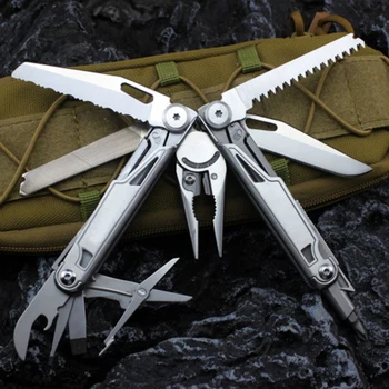 Многофункционален сгъваем нож от стомана 7Cr17Mov Преносим джобен нож, клещи за оцеляване Многофункционален инструмент външни тактически инструменти за ремонт на ЕРП