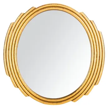 Кръгло Огледало с Блестящи Swirls, Златна Фолио