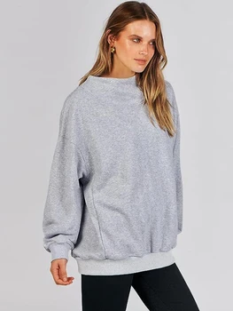 Модни Дамски Пуловери 2023, Ежедневни Потници с Обикновени ръкави, Дамски Пуловер Blusa De Frio Feminina