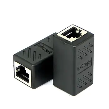 Удължителен кабел RJ45 адаптер Gigabit интерфейс Женски мрежов конектор RJ-45 конектор Мрежов Ethernet кабел удължителен Кабел
