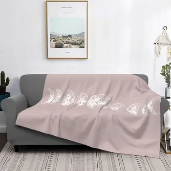 Одеяло с модел на цикъла на лунния затъмнение, розова Мандала, фланелевый принт, звезда, космически небето, джобно ултра топло одеяло на дивана, коварен
