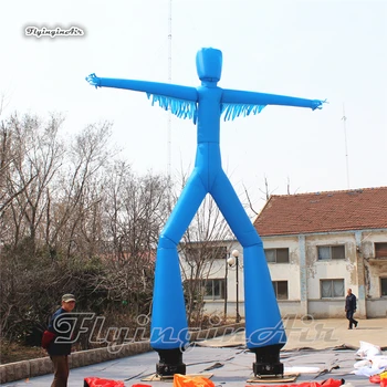 Персонализирани рекламни надуваеми бияч, балон, 6 м, танцьор син на въздушния небето, танцуващ мъж за дейности на открито, шоу