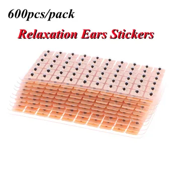 600 бр. стикери за релаксация ушите, игли помощ, за терапия, аурикулотерапия, Ваккария стикер за масаж на ушите