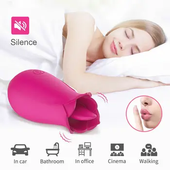 Pink безжичен вибратор за лизания език, масажор за зърната на гърдите, точка G, експанзионистична вагинален оргазъм, вибрираща секс яйце, женски секс-играчка