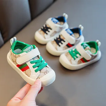 2023 Приказно парусиновые обувки за първите ходунков за момичета, са подходящи за пролетно-есенни обувки за малки момичета, обувки за бебета момчета