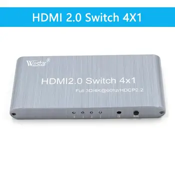 HDMI switch 2.0 4K HDR 4x1 адаптер преминете сплитер 4 в 1 изход за Поддръжка на 4K *2K 60Hz HDCP 2.2 Full HD 3D HDTV PS4