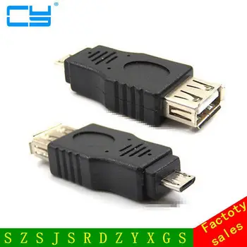 USB 2.0 Жена Към Micro USB B 5-Пинов Щепсел OTG Адаптер Конвертор 10 бр./лот Безплатна доставка