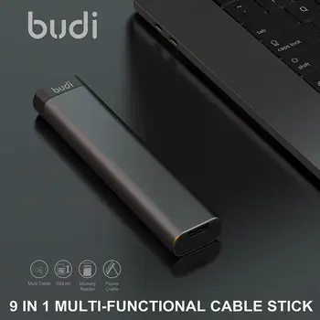 2023 BUDI Многофункционален смарт адаптер за съхранение на карти, кабел за трансфер на данни, USB кутия, универсално зарядно устройство с мощност 15 W за Huawei Samsung Super