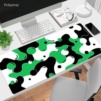 Зелен течен подложка за мишка геймърска подложка за мишка с голяма фиксирующимся ръба на Клавиатура за лаптоп 90x40 Тенис на подложка за мишка Настолен килим за офис