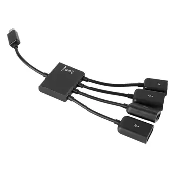 ABS-смартфон Micro USB-хъб Преносим 4-портов адаптер конектор клавиатура