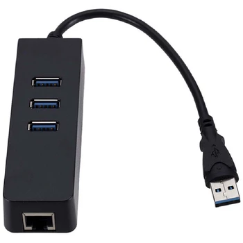 USB3.0 адаптер Gigabit Ethernet, 3 порта USB мрежова карта Lan rj-45 за настолни компютри Mac