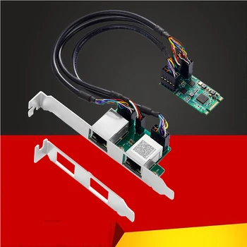Мрежова Карта M. 2 B/M Ключът към Двухпортовому Адаптер RJ-45 Gigabit Ethernet Lan Card 10/100/1000 Mbit/с Чип RealTek RT8111H за Настолни КОМПЮТРИ