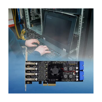 Карта на PCI-E X4 ST676 NEC720202 USB3.0, четырехканальная/8-Портов карта USB3.0 SATA, осигуряващи високоскоростно конвертиране на промишлени визия