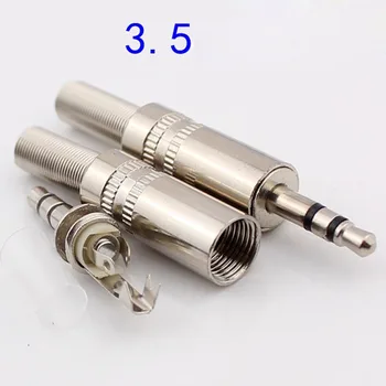 10шт конектори 3,5 мм Жак 3,5 мм стерео (двоен) Жак за слушалки, аудио жак с никелово покритие може да бъде свързан